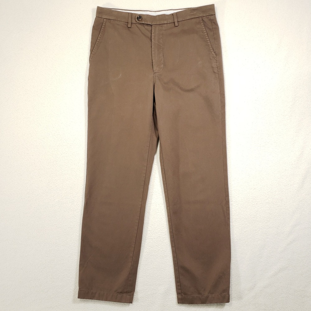 Spier and Mackay Chinos Mens 34 Brown High Rise Slim Fit 100%‎ Cotton Trousers
